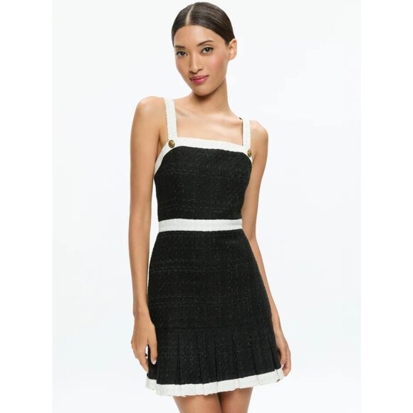 NWT Alice + Olivia Clarine Tweed Minidress Size 8 - Picture 1 of 11